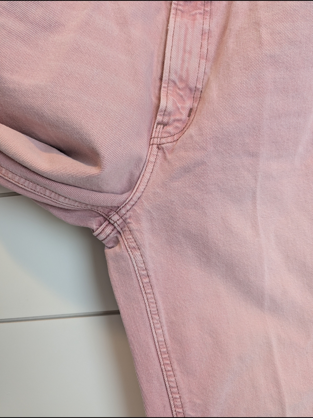 BDG Huge & Wide Jean Washed Rose Pink Size 28 High Rise Spring Denim Rigid - Picture 3 of 13